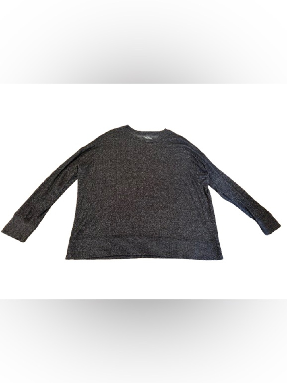 Time and Tru Women’s Charcoal Lightweight Crewneck Sweater Size Extra Large